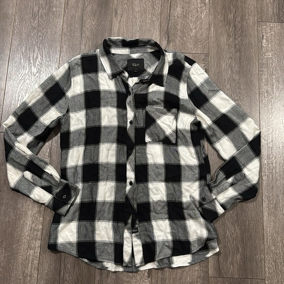 Womens Rails Hunter Plaid Ebony/ Ivory Buffalo check M - Picture 2 of 5
